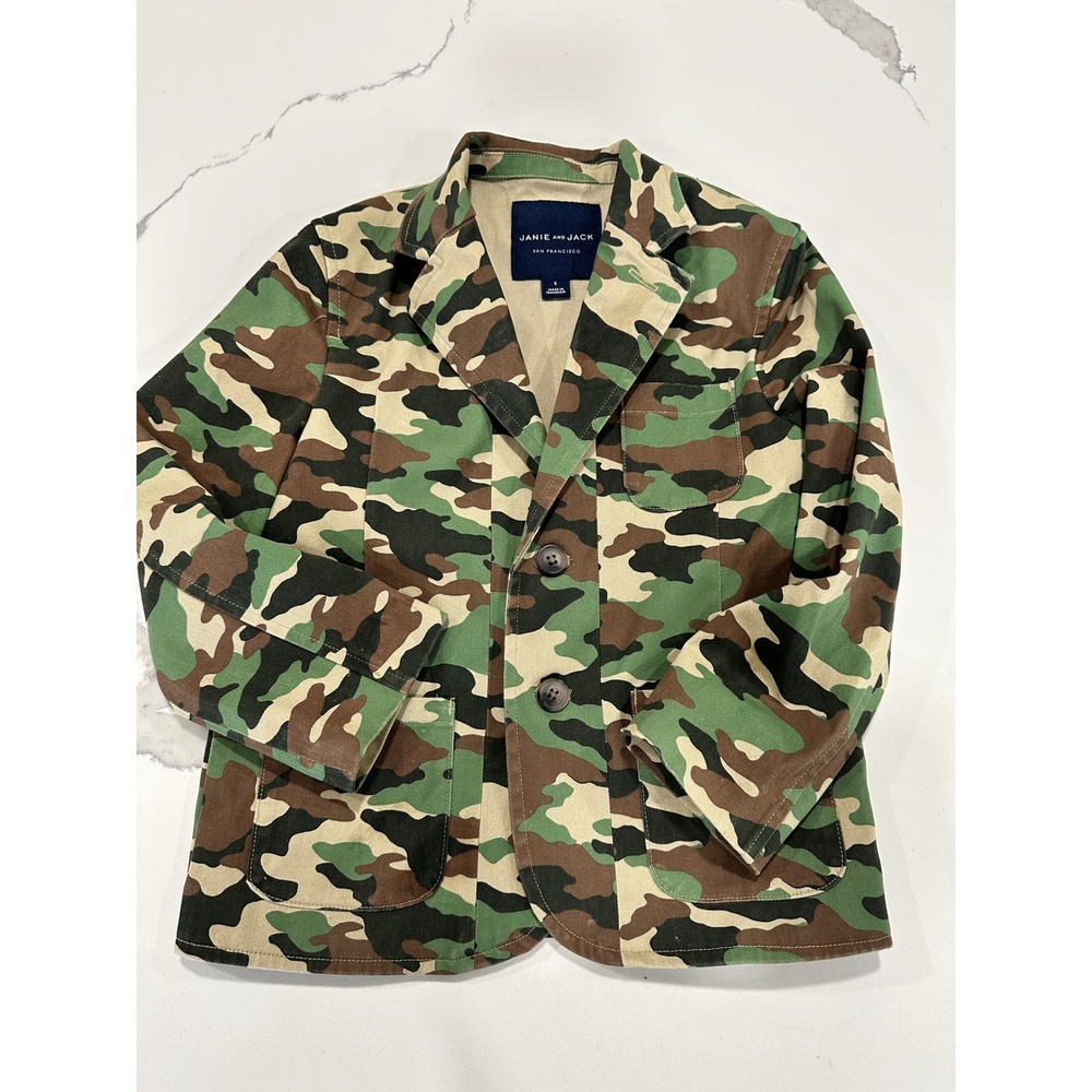 Janie and Jack Kids Camo Print Blazer Jacket Size 5